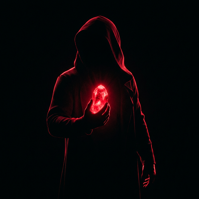 Силуэт с кристаллом